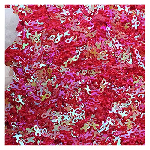 WEKONUMEX Pailletten Applique, 10 g Pailletten, rosa Band, lose PVC-Pailletten, Z719(Rood) von WEKONUMEX