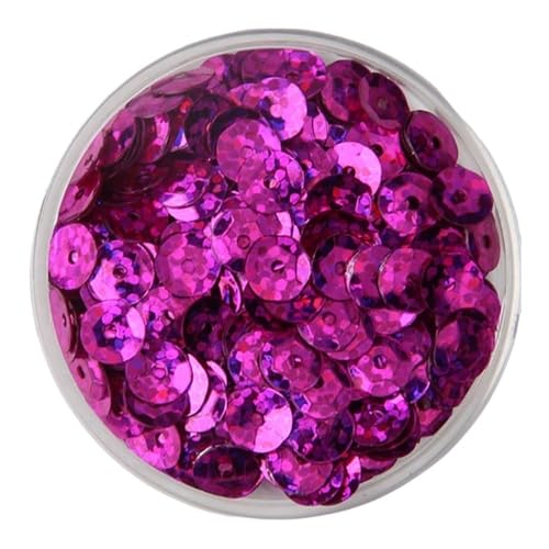 WEKONUMEX Pailletten Applique, 3/4/5/6 mm konkave, runde, lose Pailletten, for Nähen von Kleidung, Dekoration, DIY-Zubehör, Pailletten, 1 Beutel(Plum red,4mm*50) von WEKONUMEX
