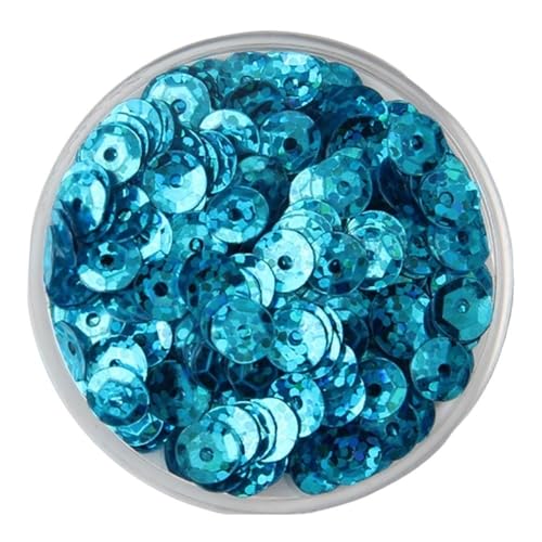 WEKONUMEX Pailletten Applique, 3/4/5/6 mm konkave, runde, lose Pailletten, for Nähen von Kleidung, Dekoration, DIY-Zubehör, Pailletten, 1 Beutel(Royal Blue,6mm*10) von WEKONUMEX