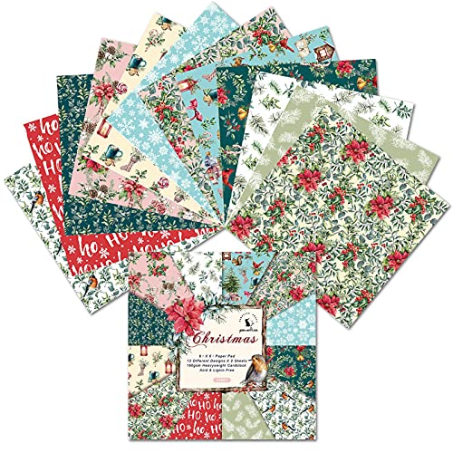 WEKONUMEX Scrapbook-Papier, 24 Blatt gemusterter Karton, Scrapbook-Papier for die Feiertage, Karton, hübscher Blumenblock, einseitig gemustertes Papier, Blumenstrauß, Fotoalbum, 6 x 6 Zoll WEKONUMEX Scrapbook-Papier, 24 Blatt gemusterter Karton, Scrapbook-Papier for die Feiertage, Karton, hübscher Blumenblock, einseitig gemustertes Papier, Blumenstrauß, Fotoalbum, 6 x 6 Zoll von WEKONUMEX