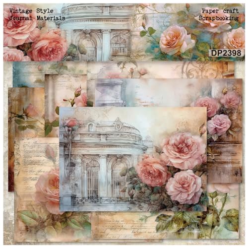 WEKONUMEX Scrapbook-Papier, 36 Blatt, 5,7 x 8,3 Zoll, einseitiges Musterpapier mit Rosenblütendrucken, 8 Designs, for die Hintergrunddekoration von DIY-Fotoalben. WEKONUMEX Scrapbook-Papier, 36 Blatt, 5,7 x 8,3 Zoll, einseitiges Musterpapier mit Rosenblütendrucken, 8 Designs, for die Hintergrunddekoration von DIY-Fotoalben. von WEKONUMEX