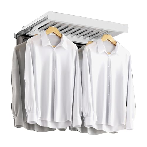 WEKONUMEX ausziehbarer hosenständer, Kleiderschrank & Waschmaschine Aluminiumlegierung ABS Einstellbar 464-914mm Weiß(764-814mm) von WEKONUMEX
