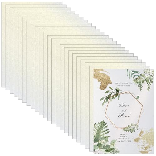 Karteikarten, 12,7 x 17,8 cm, metallisch-weiß, schimmernd, 80 Blatt, blanko, Druckerpapier, Perlglanz-Karteikarten, flach, 250 g/m², für Einladungen, Postkarten, Kartenherstellung Karteikarten, 12,7 x 17,8 cm, metallisch-weiß, schimmernd, 80 Blatt, blanko, Druckerpapier, Perlglanz-Karteikarten, flach, 250 g/m², für Einladungen, Postkarten, Kartenherstellung von WEKOOSE