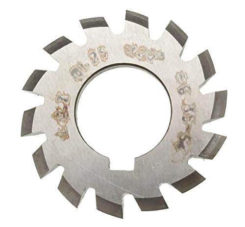 WEKOW 1 Stück Modul 1.25 PA20# 1-8 HSS Bohrung 22mm Involute Zahnradfräser (#6) von WEKOW