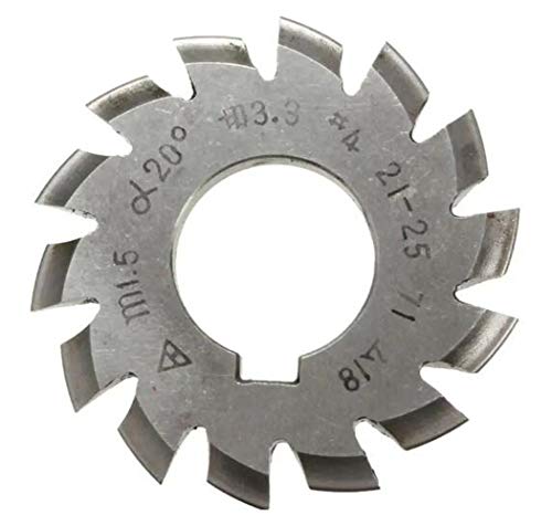 WEKOW 1PCS Modul 1.5 PA20 Bohrung 22 Mm # 1-8 HSS Involute Zahnradfräser (#4) von WEKOW
