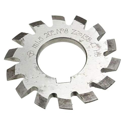 WEKOW 1PCS Modul 1.5 PA20 Bohrung 22 Mm # 1-8 HSS Involute Zahnradfräser (#8) von WEKOW