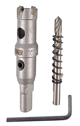 WELDINGER Lochsäge Hartmetall 16 mm für Stahl Edelstahl NE-Metall Guss mit Zentrierbohrer Auswurffeder Montageschlüssel (Bohrkrone) von WELDINGER