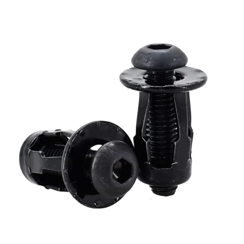 Blütenblatt-Spreizmutter M4 M5 M6 M8 Molly Jack Nut Sechskantschraube Nietmuttern-Set Metall Blütenblattform Páncel Klemme Rivnut Nieten Einsätze(Phillips Flat(Black),M8x21(5Pcs)) von WELDRIC