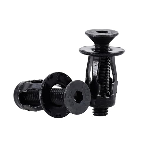 Blütenblatt-Spreizmutter M4 M5 M6 M8 Nieteinsatzmuttern Mutter Dehnschraube Blütenblattform Metallmutter Panel Lizenz Fix Lock Klemme Rivnut(Flat Head (Black),M8x21(5Pcs)) von WELDRIC