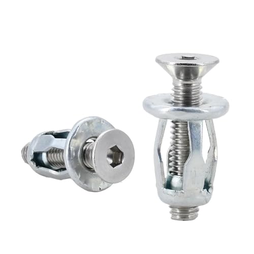 Blütenblatt-Spreizmutter M4 M5 M6 M8 Nieteinsatzmuttern Mutter Dehnschraube Blütenblattform Metallmutter Panel Lizenz Fix Lock Klemme Rivnut(Flat Head (Silver),M5x18(10Pcs)) von WELDRIC