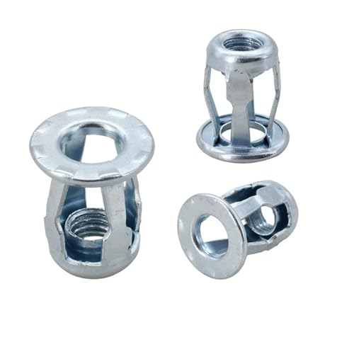 Blütenblatt-Spreizmutter M4 M5 M6 M8 Nieteinsatzmuttern Mutter Dehnschraube Blütenblattform Metallmutter Panel Lizenz Fix Lock Klemme Rivnut(Nut Only(Silver),M8x21(5Pcs)) von WELDRIC
