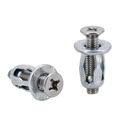 Blütenblatt-Spreizmutter M4 M5 M6 M8 Nieteinsatzmuttern Mutter Dehnschraube Blütenblattform Metallmutter Panel Lizenz Fix Lock Klemme Rivnut(Phillips Flat(Silver,M6x20(10Pcs)) von WELDRIC