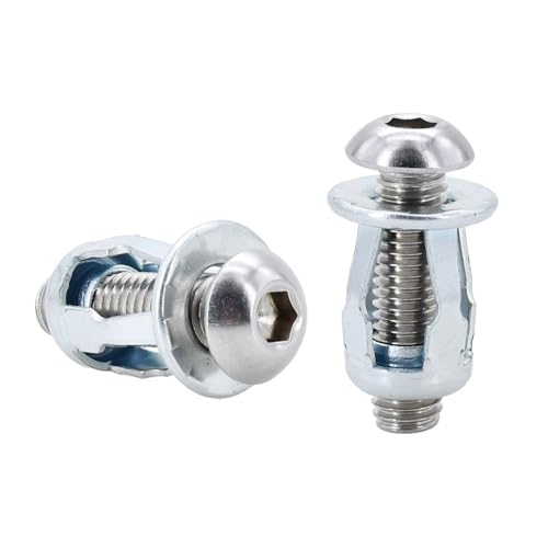 Blütenblatt-Spreizmutter M4 M5 M6 M8 Nieteinsatzmuttern Mutter Dehnschraube Blütenblattform Metallmutter Panel Lizenz Fix Lock Klemme Rivnut(Round Head (Silver),M6x20(5Pcs)) von WELDRIC