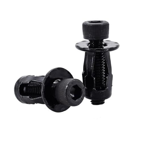 Blütenblatt-Spreizmutter M4 M5 M6 M8 Nieteinsatzmuttern Mutter Dehnschraube Blütenblattform Metallmutter Panel Lizenz Fix Lock Klemme Rivnut(Socket Head (Black),M4x20(5Pcs)) von WELDRIC