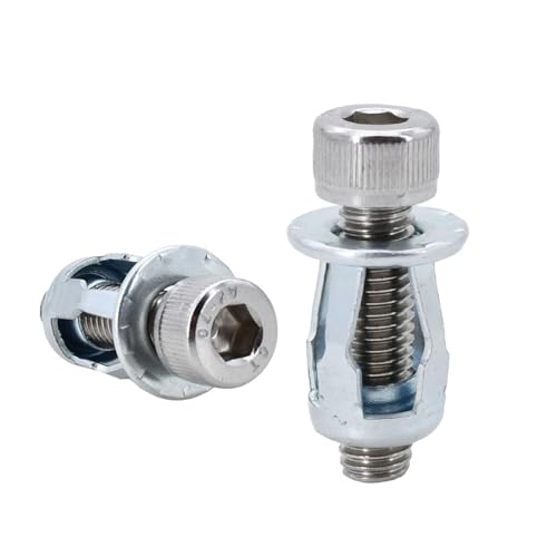 Blütenblatt-Spreizmutter M4 M5 M6 M8 Nieteinsatzmuttern Mutter Dehnschraube Blütenblattform Metallmutter Panel Lizenz Fix Lock Klemme Rivnut(Socket Head (Silver),M4x16(5Pcs)) von WELDRIC