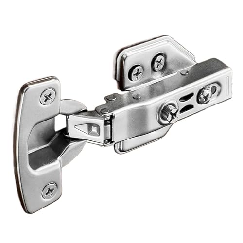 WELDRIC Kabinett Scharnier 100 stücke Edelstahl Türscharnier Dämpfung Puffer mit Schrauben Küche Kleiderschrank Schrank Verdeckte Scharniere Hardware Werkzeuge(Half Overlay) von WELDRIC