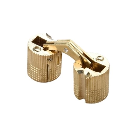 WELDRIC Kabinett Scharnier 1PC Messing Möbel Scharniere 8-18mm Versteckte Schrank Kupfer Verdeckte Barrel for Geschenk Box Hardware(18mm) von WELDRIC