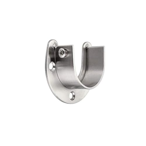 WELDRIC Kabinett Scharnier 4 stücke Flansch Stange Halter Edelstahl Schrank Klammern U-förmigen Dusche Vorhang Pole End Unterstützt Einstellbare Hardware(Black 27mm x 8) von WELDRIC