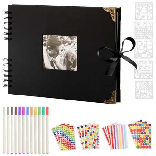 Fotoalbum zum Selbstgestalten, A4 Fotoalbum zum Einkleben, DIY Fotobuch zum Einkleben, Photo Album Erinnerungsbuch, 80 SeitenFotoalbum Einsteckalbum Scrapbook Set für Hochzeit Geburtstags Geschenk Fotoalbum zum Selbstgestalten, A4 Fotoalbum zum Einkleben, DIY Fotobuch zum Einkleben, Photo Album Erinnerungsbuch, 80 SeitenFotoalbum Einsteckalbum Scrapbook Set für Hochzeit Geburtstags Geschenk von WELHAEPI