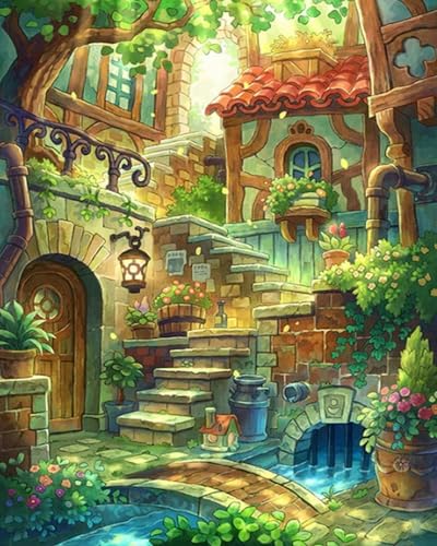 WELIWE Diamond Painting Kits für Erwachsene 5D Full Diamond Art Set DIY Diamant Kunst Malerei Kristallkunst für Heimdekoration Blumengemütliche Hütte 40×50cm WELIWE Diamond Painting Kits für Erwachsene 5D Full Diamond Art Set DIY Diamant Kunst Malerei Kristallkunst für Heimdekoration Blumengemütliche Hütte 40×50cm von WELIWE