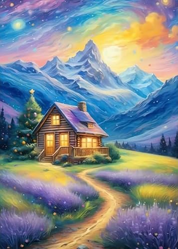 WELIWE Kreuzstich Set Vorgedruckt 11CT Kreuzstich Stickpackungen DIY Stickbilder Vorgedruckt Kreuzstich für Anfänger Home DecorTraumhafte Berghütte 40x50cm WELIWE Kreuzstich Set Vorgedruckt 11CT Kreuzstich Stickpackungen DIY Stickbilder Vorgedruckt Kreuzstich für Anfänger Home DecorTraumhafte Berghütte 40x50cm von WELIWE