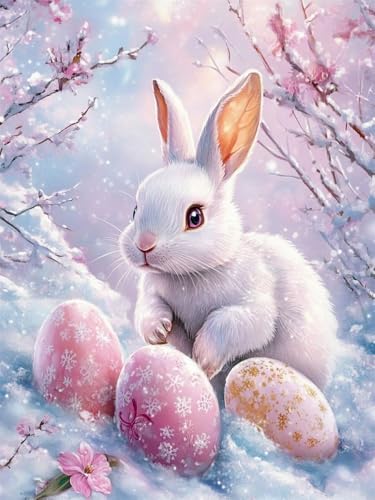 WELIWE Stickerei-Kreuzstich-Set 11CT Vorgedruckte Leinwand DIY Kunst Kreuzstich Kit für Anfänger Kinder Heimdekoration Ei-Hase 40×50 cm WELIWE Stickerei-Kreuzstich-Set 11CT Vorgedruckte Leinwand DIY Kunst Kreuzstich Kit für Anfänger Kinder Heimdekoration Ei-Hase 40×50 cm von WELIWE