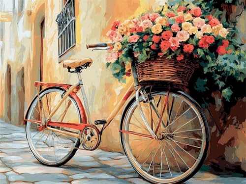 WELIWE Stickerei-Kreuzstich-Set 11CT Vorgedruckte Leinwand DIY Kunst Kreuzstich Kit für Anfänger Kinder Heimdekoration Fahrradblume 40×50 cm WELIWE Stickerei-Kreuzstich-Set 11CT Vorgedruckte Leinwand DIY Kunst Kreuzstich Kit für Anfänger Kinder Heimdekoration Fahrradblume 40×50 cm von WELIWE