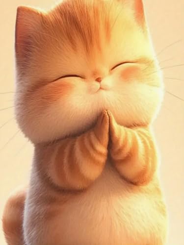 WELIWE Stickerei-Kreuzstich-Set 11CT Vorgedruckte Leinwand DIY Kunst Kreuzstich Kit für Anfänger Kinder Heimdekoration Katze 40×50 cm WELIWE Stickerei-Kreuzstich-Set 11CT Vorgedruckte Leinwand DIY Kunst Kreuzstich Kit für Anfänger Kinder Heimdekoration Katze 40×50 cm von WELIWE