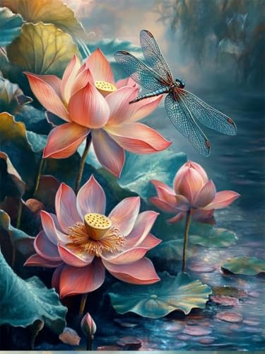 WELIWE Stickerei-Kreuzstich-Set 11CT Vorgedruckte Leinwand DIY Kunst Kreuzstich Kit für Anfänger Kinder Heimdekoration Roter Lotus 40×50 cm WELIWE Stickerei-Kreuzstich-Set 11CT Vorgedruckte Leinwand DIY Kunst Kreuzstich Kit für Anfänger Kinder Heimdekoration Roter Lotus 40×50 cm von WELIWE