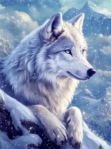 WELIWE Stickerei-Kreuzstich-Set 11CT Vorgedruckte Leinwand DIY Kunst Kreuzstich Kit für Anfänger Kinder Heimdekoration Tierwolf 40×50 cm WELIWE Stickerei-Kreuzstich-Set 11CT Vorgedruckte Leinwand DIY Kunst Kreuzstich Kit für Anfänger Kinder Heimdekoration Tierwolf 40×50 cm von WELIWE