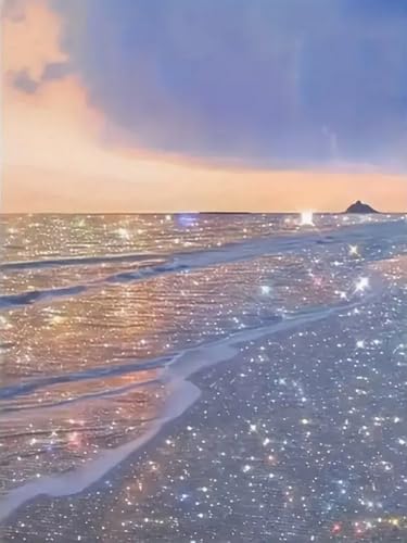 WELIWE Vorgedruckt Kreuzstich kit für Erwachsene 11CT Stickerei Set DIY Starter Stickbild Handwerk Heimdekoration Glitzernder Strand 40×50 cm WELIWE Vorgedruckt Kreuzstich kit für Erwachsene 11CT Stickerei Set DIY Starter Stickbild Handwerk Heimdekoration Glitzernder Strand 40×50 cm von WELIWE