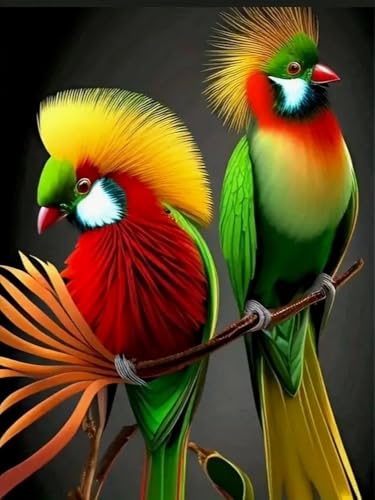 WELIWE Vorgedruckt Kreuzstich kit für Erwachsene 11CT Stickerei Set DIY Starter Stickbild Handwerk Heimdekoration Hübscher Vogel 40×50 cm von WELIWE