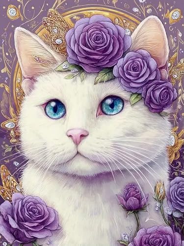 WELIWE Vorgedruckt Kreuzstich kit für Erwachsene 11CT Stickerei Set DIY Starter Stickbild Handwerk Heimdekoration Reiche Katze 40×50 cm WELIWE Vorgedruckt Kreuzstich kit für Erwachsene 11CT Stickerei Set DIY Starter Stickbild Handwerk Heimdekoration Reiche Katze 40×50 cm von WELIWE