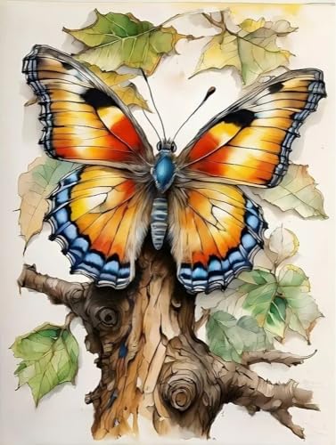 WELIWE Vorgedruckt Kreuzstich kit für Erwachsene 11CT Stickerei Set DIY Starter Stickbild Handwerk Heimdekoration Schmetterling 40×50 cm WELIWE Vorgedruckt Kreuzstich kit für Erwachsene 11CT Stickerei Set DIY Starter Stickbild Handwerk Heimdekoration Schmetterling 40×50 cm von WELIWE