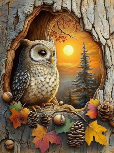 WELIWE Vorgedruckt Kreuzstich kit für Erwachsene 11CT Stickerei Set DIY Starter Stickbild Handwerk Heimdekoration Sonneneule 40×50 cm WELIWE Vorgedruckt Kreuzstich kit für Erwachsene 11CT Stickerei Set DIY Starter Stickbild Handwerk Heimdekoration Sonneneule 40×50 cm von WELIWE