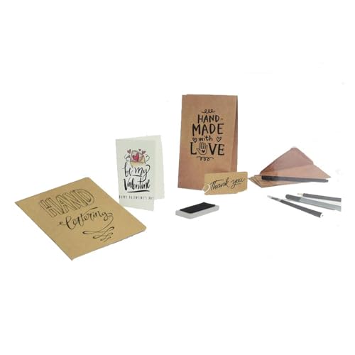 Well Home Komplettes Handbeschriftungs-Set mit Markern, Pinseln, Tinten und Schreibwaren von WELL HOME MOBILIARIO & DECORACIÓN