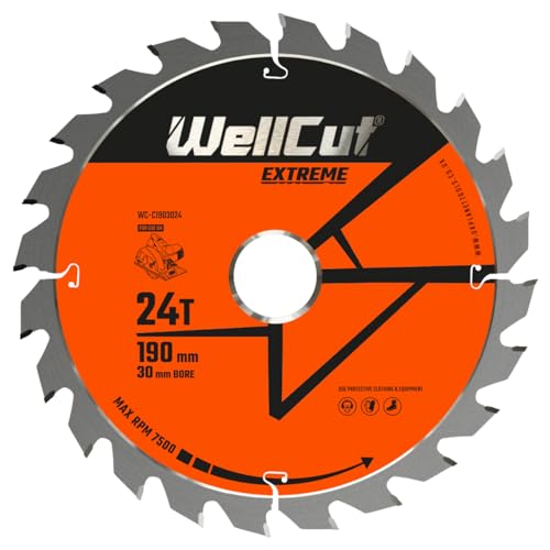 WellCut Kreissägeblatt WC-C1903024 TCT 190 x 2,4 x 30 mm 24 Zähne für Holz WellCut Kreissägeblatt WC-C1903024 TCT 190 x 2,4 x 30 mm 24 Zähne für Holz von WELLCUT