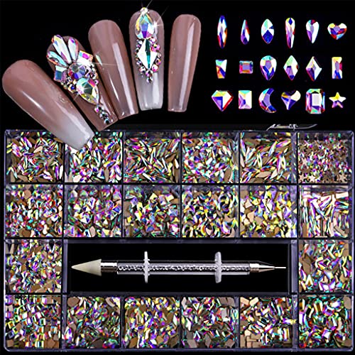 Professionelle Nägel Crystal AB Strasssteine zum Basteln, verschiedene Größen, flache Rückseite, Dekorationen für den Salon und Zuhause Professionelle Nägel Crystal AB Strasssteine zum Basteln, verschiedene Größen, flache Rückseite, Dekorationen für den Salon und Zuhause von WELLDOER