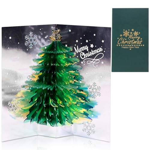 Pop-Up Karte Weihnachten Weihnachtsmarkt, 3D Weihnachtsbaum Weihnachtskarte mit Umschlag, 3D Pop Up Weihnachten Karten, Popup Klappkarte mit Weihnachtsbaum für Kinder, Frauen und Männer Pop-Up Karte Weihnachten Weihnachtsmarkt, 3D Weihnachtsbaum Weihnachtskarte mit Umschlag, 3D Pop Up Weihnachten Karten, Popup Klappkarte mit Weihnachtsbaum für Kinder, Frauen und Männer von WELLXUNK