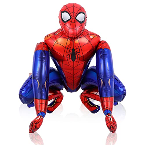 WELLXUNK Spiderman Folienballon, Spiderman Party Dekorationen, Folienballon Deko, Superhero Ballons Deko, Spider Man Luftballons Kindergeburtstag Deko, Folienballon Kinder, 55 x 63 cm von WELLXUNK