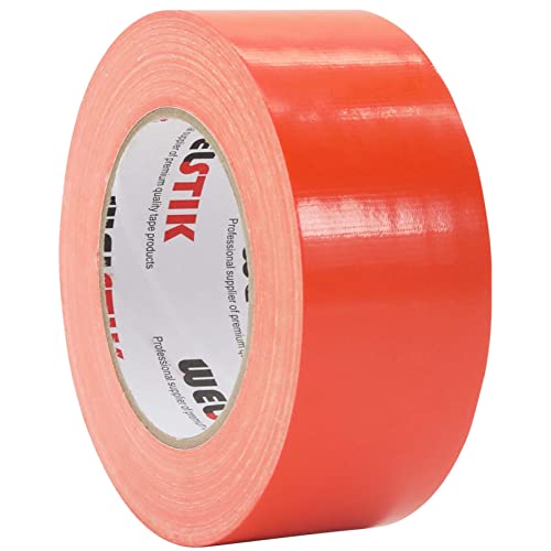 WELSTIK panzerband orange, wasserdichtes Klebebandgewebe, panzertape Gaffer-Klebeband für Reparaturen, Heimwerken, Basteln, 50 mm x 41 m, orange von WELSTIK