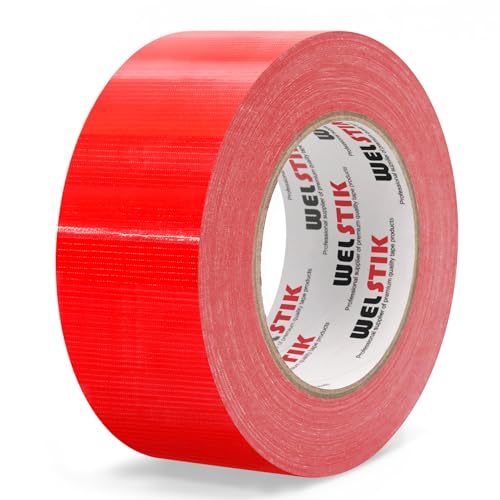 WELSTIK Professionelles Klebeband, 50mm*41m, wasserdicht, für Reparaturen, Heimwerker, Handwerk, Innen- und Außenbereich, Rot von WELSTIK