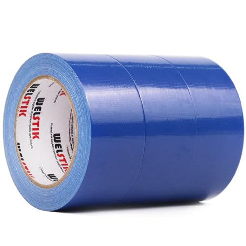 WELSTIK Professionelles Klebeband, 48 mm x 27 m, wasserdicht, für Reparaturen, Heimwerker, Handwerk, Innen- und Außenbereich, Blau von WELSTIK