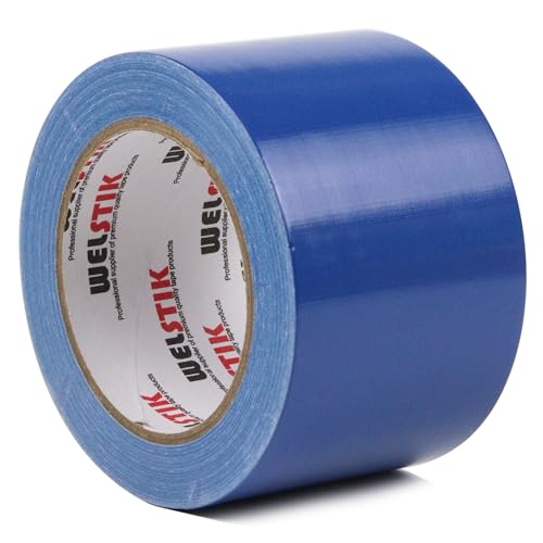 WELSTIK Panzerband Blau 75mmx41m, Wasserdichtes Klebebandgewebe,Blue Panzertape Gaffer-Klebeband für Reparaturen, Heimwerken von WELSTIK