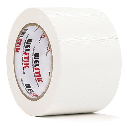 WELSTIK Panzertape extra stark, Gewebe-Klebeband 75 mm x 41 m – Wasserdichtes Reparaturband für innen & außen gewebeverstärktes Reparaturband (Weiß) von WELSTIK