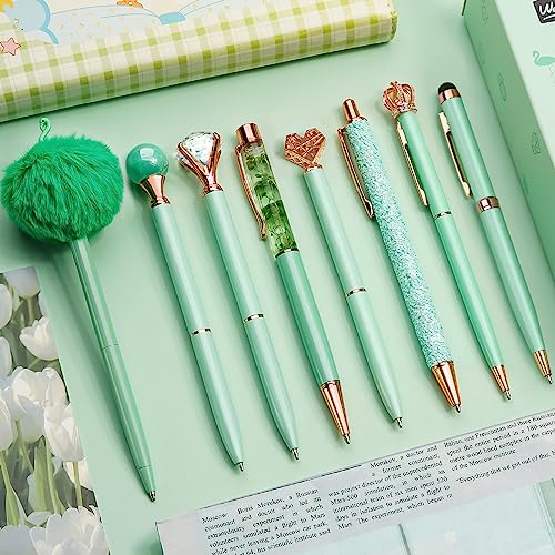 WEMATE 8-teiliges Kugelschreiber-Set, Kugelschreiber Bling für Frauen, Stifte für Mädchen, Kugelschreiber mit schwarzer und blauer Tinte, Geschenke für Hochzeit, Brautjungfer, Büro WEMATE 8-teiliges Kugelschreiber-Set, Kugelschreiber Bling für Frauen, Stifte für Mädchen, Kugelschreiber mit schwarzer und blauer Tinte, Geschenke für Hochzeit, Brautjungfer, Büro von WEMATE