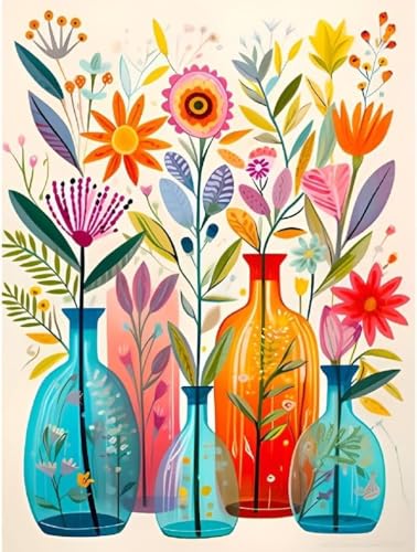 WEMEON Blumen Diamond Painting Erwachsene, 5D Diamond Painting Blumen, Diamant Painting for Mosaik Bastelset Erwachsene, 30x40cm von WEMEON