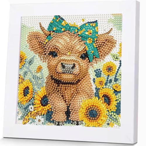 WEMEON Ochse Diamond Painting Kinder Mit Rahmen- Basteln Jungs Mädchen ab 6 Jahre 5D, Animals Diamond Painting für Kinder, DIY Mosaic Making Kunsthandwerk zur Wanddekoration18X18cm WEMEON Ochse Diamond Painting Kinder Mit Rahmen- Basteln Jungs Mädchen ab 6 Jahre 5D, Animals Diamond Painting für Kinder, DIY Mosaic Making Kunsthandwerk zur Wanddekoration18X18cm von WEMEON
