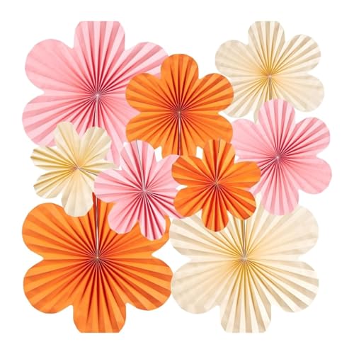 WENH 9 Stücke Orange Pfirsich Rosa Beige Geburtstag Party Dekorationen Papier Blumen for Aufhängen Wand Papier Fans Hochzeit Wand Hintergrund Dekor WENH 9 Stücke Orange Pfirsich Rosa Beige Geburtstag Party Dekorationen Papier Blumen for Aufhängen Wand Papier Fans Hochzeit Wand Hintergrund Dekor von WENH