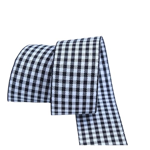 WENH Band, Kariertes Band, 0,6–38 mm, 45,7 m lang, Polyester, gewebter Rand(S012,9mm) von WENH